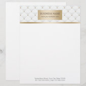 En-tête De Lettre Moderne Étiquette Or Luxury Quilé Business (Devant / Derrière)