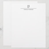 En-tête De Lettre Moderne Monogramme Professionnel Plain Simple Mini (Devant / Derrière)