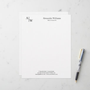 En-tête De Lettre Moderne Professionnel 2 Monogramme minimaliste Noi