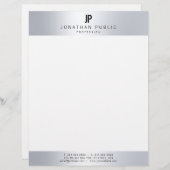 En-tête De Lettre Moderne professionnel de Faux d'initiale (Devant / Derrière)