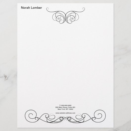 En-tête De Lettre Moderne simple blanc professionnel (Devant)