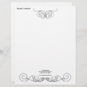 En-tête De Lettre Moderne simple blanc professionnel (Devant / Derrière)