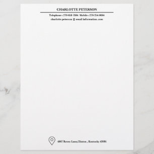 En-tête De Lettre Moderne simple entreprise ou personnel