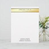 En-tête De Lettre Moderne tendance Glamor Or Blanc Élégant Modèle (Debout devant)