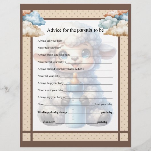 En-tête De Lettre Mon Petit Agneau _Conseil Parent (Devant)