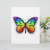 En-tête De Lettre Monarque papillon arc-en-ciel (Debout devant)