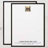 En-tête de lettre Monogram de luxe personnalisé (Devant / Derrière)