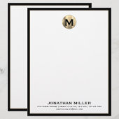 En-tête de lettre Monogram de luxe personnalisé (Devant / Derrière)