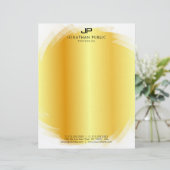 En-tête De Lettre Monogramme blanc or Simple Modèle moderne (Debout devant)