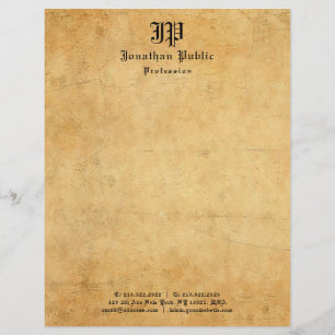 En-tête De Lettre Monogramme classique rustique vintage simple