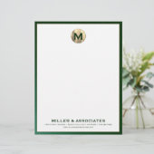 En-tête De Lettre Monogramme de luxe personnalisé (Debout devant)