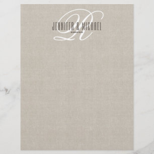 En-tête de lettre Monogramme Élégance Moderne