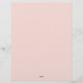 En-tête De Lettre Monogramme et nom personnalisé moderne Pastel Pink (Dos)