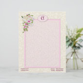 En-tête De Lettre Monogramme floral - Personnaliser (Debout devant)