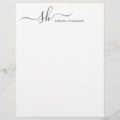 En-tête De Lettre Monogramme moderne Élégante calligraphie Personnal (Devant)