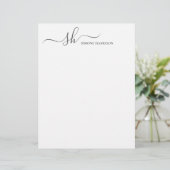 En-tête De Lettre Monogramme moderne Élégante calligraphie Personnal (Debout devant)