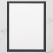 En-tête De Lettre Monogramme noir simple (Dos)