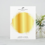 En-tête De Lettre Monogramme Or Et Blanc Élégant Moderne (Debout devant)