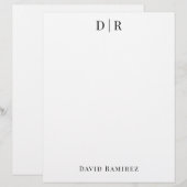 En-tête De Lettre Monogramme personnalisé Ajouter votre propre nom M (Devant / Derrière)