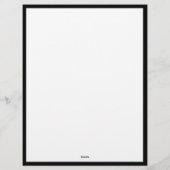 En-tête De Lettre Monogramme personnalisé avec coordonnées (Dos)