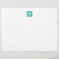 Monogramme personnalisé minimaliste Aqua Blue