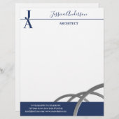 En-tête De Lettre Monogramme professionnel (Devant / Derrière)