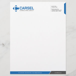En-tête De Lettre Monogramme professionnel gris bleu