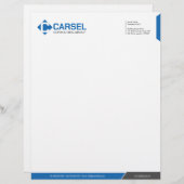 En-tête De Lettre Monogramme professionnel gris bleu (Devant / Derrière)