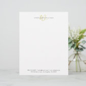 En-tête De Lettre Monogramme Script Chartreuse Moderne (Debout devant)