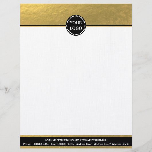 En-tête De Lettre Monogramme sur mesure de l'évolution de l'or et de (Devant)