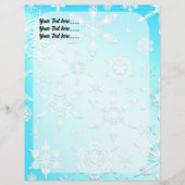En-tête De Lettre Motif Crystal Snowflakes (Devant)