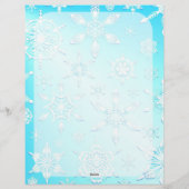 En-tête De Lettre Motif Crystal Snowflakes (Dos)