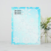 En-tête De Lettre Motif Crystal Snowflakes (Debout devant)