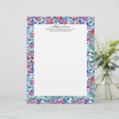 En-tête De Lettre Motif d'aquarelle aux fraises florales (Debout devant)