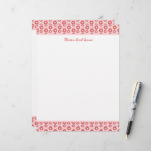 En-tête De Lettre Motif de beignet en mosaïque mignon personnalisabl