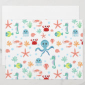 En-tête De Lettre Motif du monde marin (Devant / Derrière)