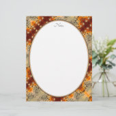 En-tête De Lettre Motif floral gris (Debout devant)