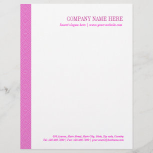 En-tête De Lettre Motif Lollypop rose