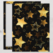 En-tête De Lettre Motif sans couture avec étoiles d'or (Devant / Derrière)