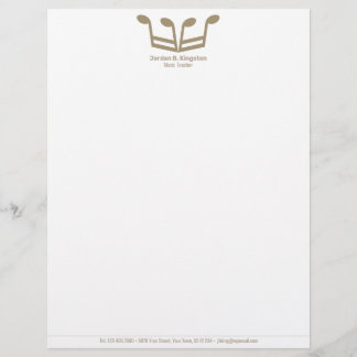 En-tête De Lettre Music Teacher Crown