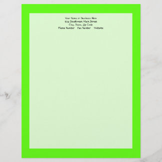 En-tête De Lettre Neon Green haute visibilité
