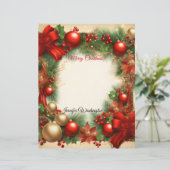 En-tête De Lettre Noël (Debout devant)