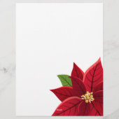 En-tête De Lettre Noël Poinsettia (Dos)