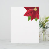 En-tête De Lettre Noël Poinsettia (Debout devant)