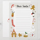 En-tête De Lettre Noël veut Cher Père Noël (Devant / Derrière)