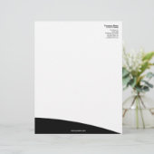 En-tête de lettre noir de colline de roulement (Debout devant)