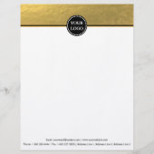 En-tête De Lettre Noir et monogramme fait sur commande stationnaire (Devant)