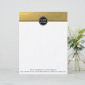 En-tête De Lettre Noir et monogramme fait sur commande stationnaire (Debout devant)