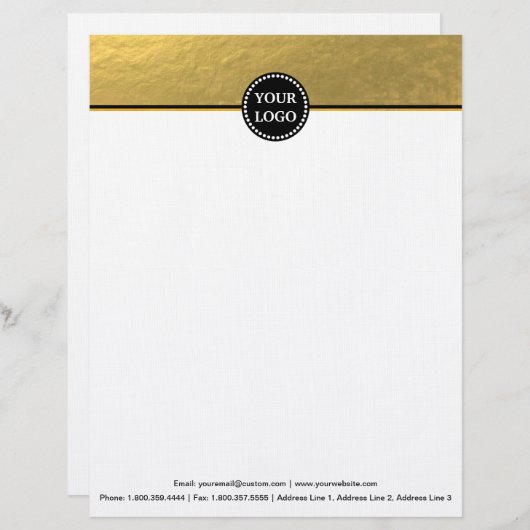 En-tête De Lettre Noir et monogramme fait sur commande stationnaire (Devant / Derrière)