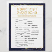 En-tête De Lettre Nom Cette Chanson De Bébé [Bleu D'Or] (Devant / Derrière)